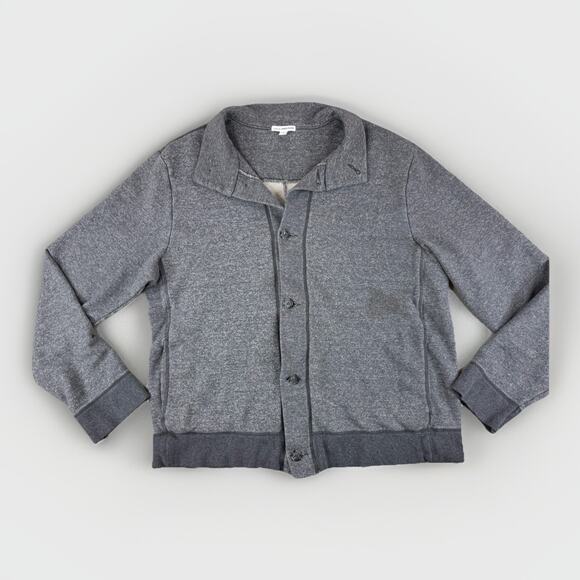James Perse Standard Button Front Cardigan Sweater Men’s Size 4 XL Grey USA - Picture 1 of 12